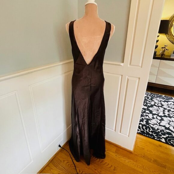 ZARA WRINKLED SATIN EFFECT DRESS ZW COLLECTION - Large - Picture 6 of 9